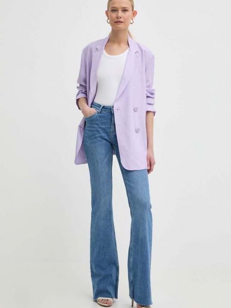 Однотонный пиджак Armani Exchange фиолетовый