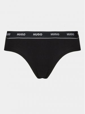 Pruhované kalhotky Hugo černé
