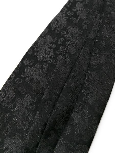 Žakárová slim fit kravata s paisley potiskem Karl Lagerfeld černá