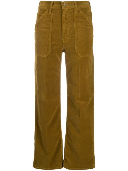 Pantalones rectos de pana Mother marrón