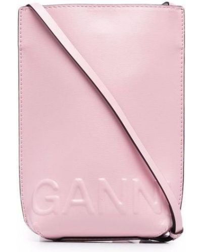 Bolso clutch Ganni rosa