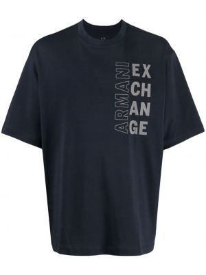 Trykt t-skjorte Armani Exchange blå