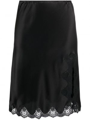 Nėriniuotas sijonas Saint Laurent juoda