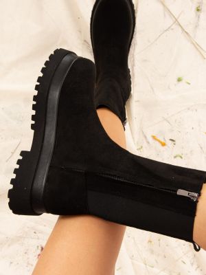 Zomšinės auliniai batai Fox Shoes juoda