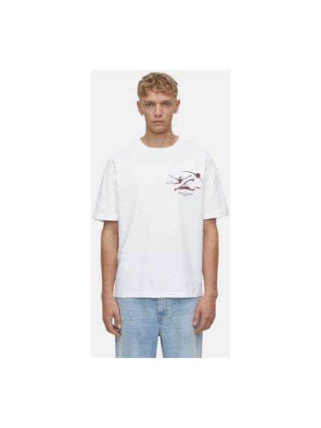 Camiseta con estampado manga corta de cuello redondo Closed blanco