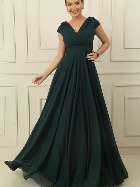 Μάξι φόρεμα από σιφόν από τούλι By Saygı