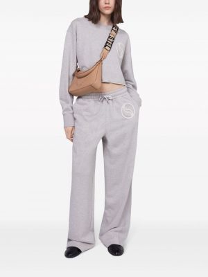 Bavlněné sportovní kalhoty Stella Mccartney šedé