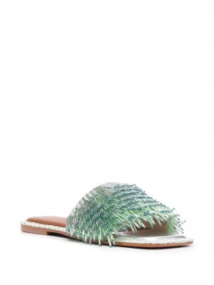 Slip-on sandaalid helmedega De Siena Shoes roheline