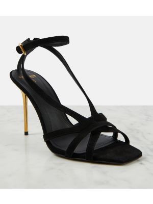 Semišové sandále Balmain čierna