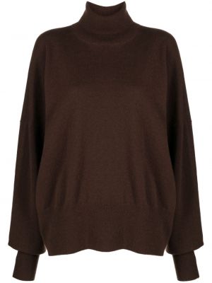 Sweter z kaszmiru Toteme brązowy