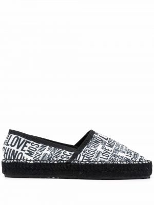 Trykt espadrillos Love Moschino svart