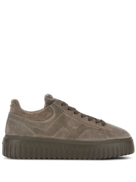 Stribet ruskind sneakers Hogan