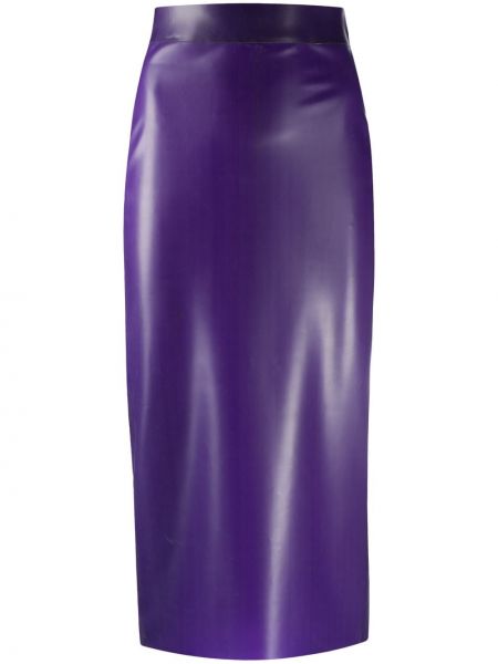 Falda de tubo de cintura alta Saint Laurent violeta
