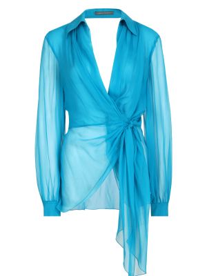 Блузка Alberta Ferretti синяя