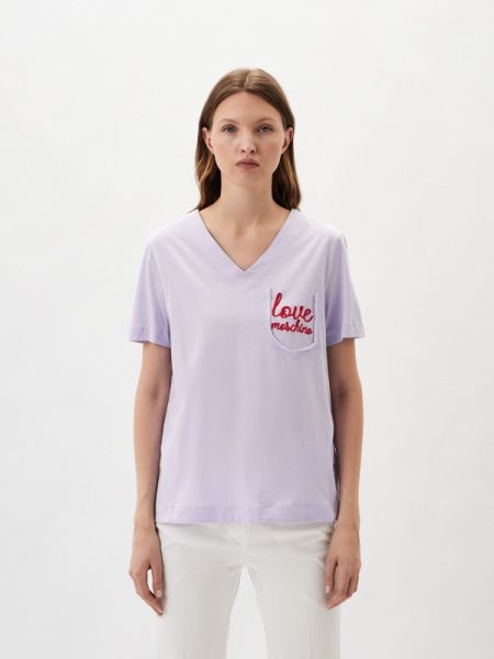 Фиолетовая футболка Love Moschino