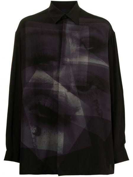 Camisa desgastada Yohji Yamamoto negro