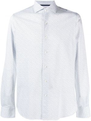 Biała koszula bawełniana z printem Orian