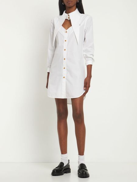 Pamučna mini haljina s uzorkom srca Vivienne Westwood bijela