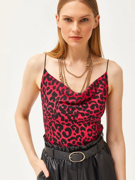 Bluză cu model leopard Olalook
