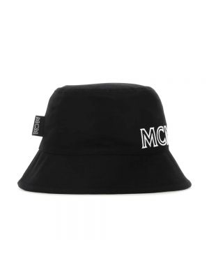 Czarny kapelusz bawełniany Mcm