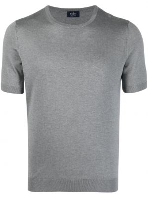 T-shirt en soie avec manches courtes Barba gris