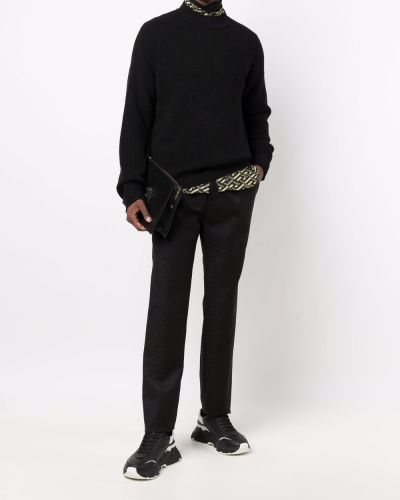 Jersey de punto de tela jersey Versace negro