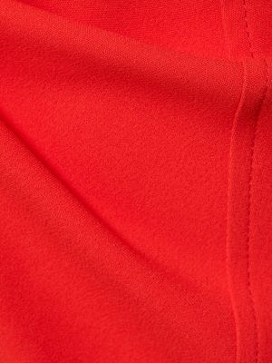 Viskózové midi šaty Victoria Beckham červená