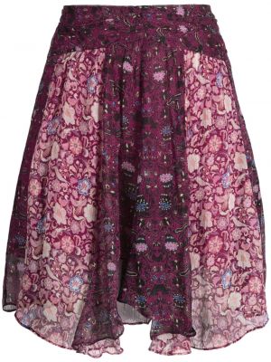 Φλοράλ βαμβακερή μεταξωτή φούστα mini Isabel Marant