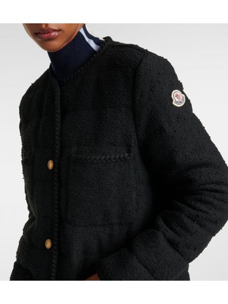 Pamučna pernata jakna Moncler crna