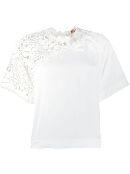 Camiseta de encaje Nº21 blanco