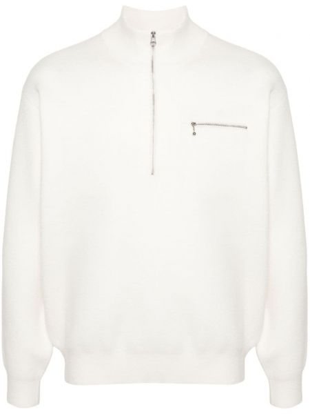Пуловер с цип Stüssy бяло
