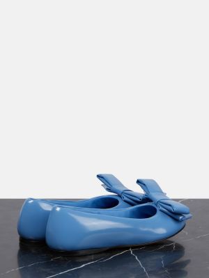 Lakkozott bőr balerina cipők Loewe kék