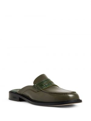 Slip-on nahast loafer-kingad Vinny's roheline