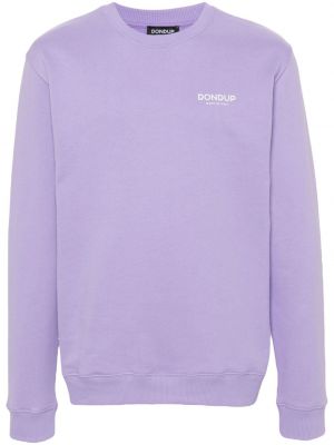 Raštuotas medvilninis džemperis Dondup violetinė