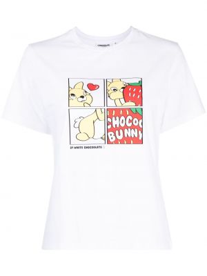 T-shirt con stampa Chocoolate bianco