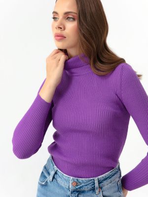 Džemperis ar augstu apkakli Lafaba violets