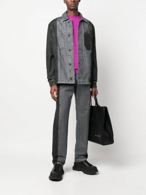 Džinsiniai marškiniai Karl Lagerfeld pilka
