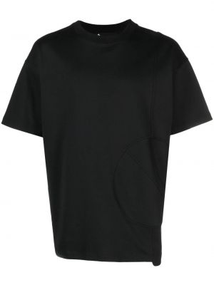 Haftowana koszulka bawełniana Styland czarna