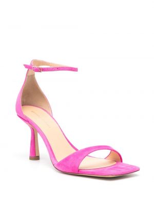 Zamšādas sandales ar papēžiem Giuliano Galiano rozā