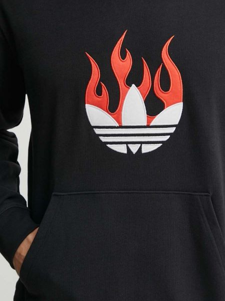 Bluza z kapturem bawełniana Adidas Originals czarna