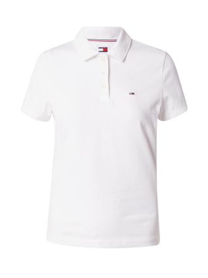 Tricou polo Tommy Jeans alb
