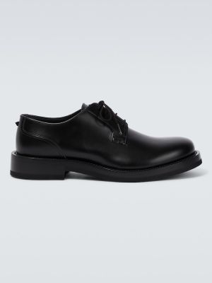Zapatos brogues de cuero Valentino Garavani negro