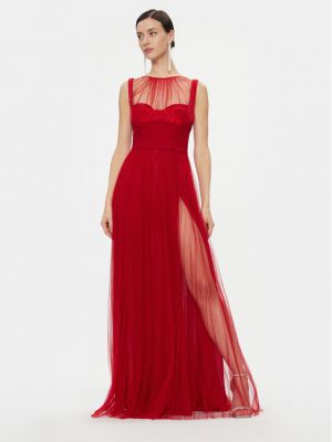 Priliehavé večerné šaty Elisabetta Franchi červená
