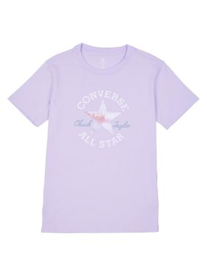 Camiseta deportiva de flores Converse violeta