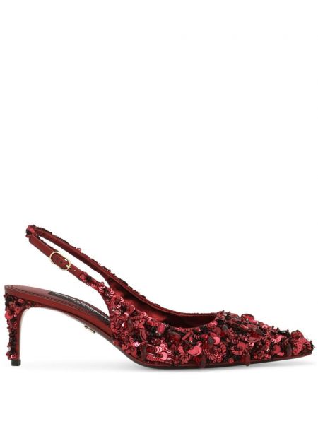 Slingback pumper med stropper Dolce & Gabbana rød