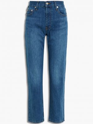 Прямые джинсы с высокой талией Helmut Lang синие