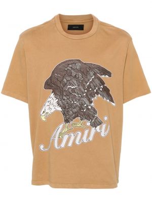 Medvilninis marškinėliai Amiri ruda