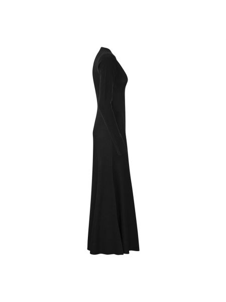 Vestido largo de viscosa con escote v Fabiana Filippi negro