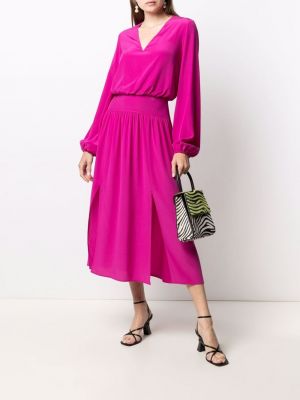 Vestido midi ajustado Karl Lagerfeld rosa