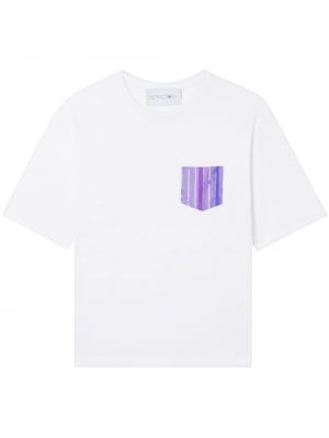 Koszulka z nadrukiem z kieszeniami Az Factory biała